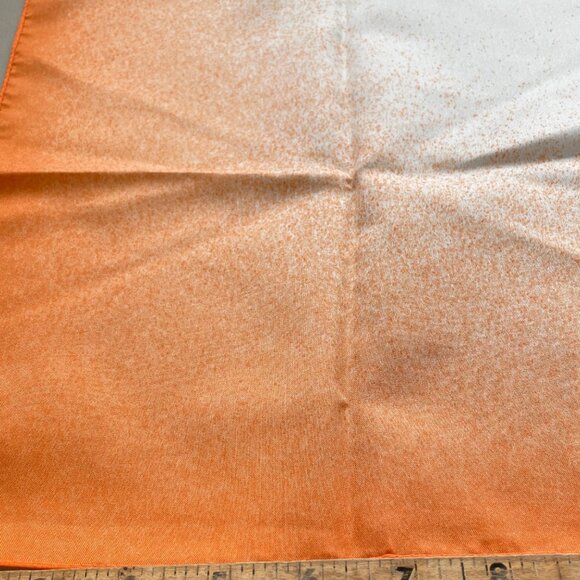 Vintage Ombre Square Scarf Lightweight Orange Polyester Neck Wrap Bandana - Picture 6 of 6